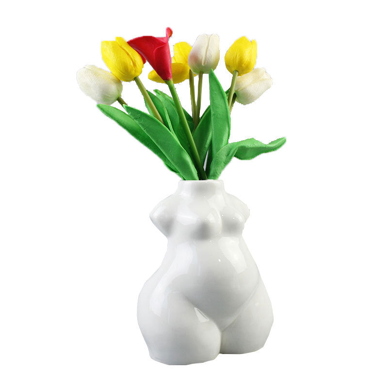 European-style Simple Fat Woman Body Art Ceramic Vase