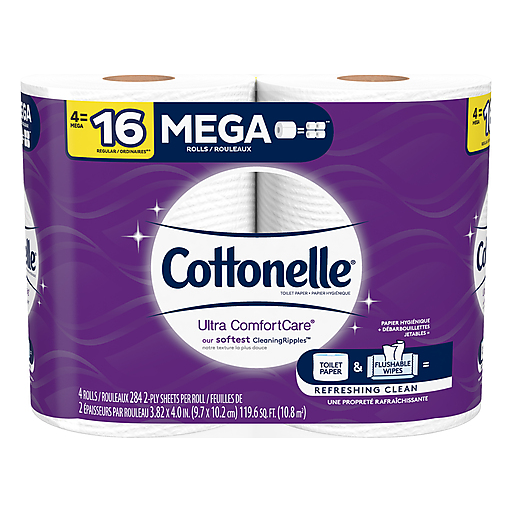 Cottonelle Toilet Paper, Mega Roll, Ultra Comfortcare, 2 Ply