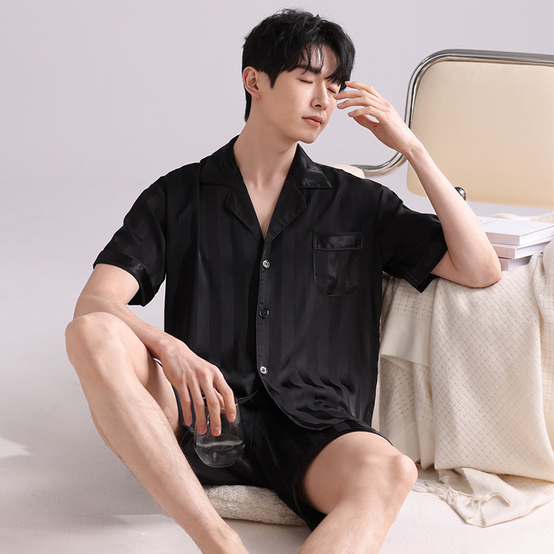 Ice Silk Pajamas Men's Spring And Summer Lightweight Breathable