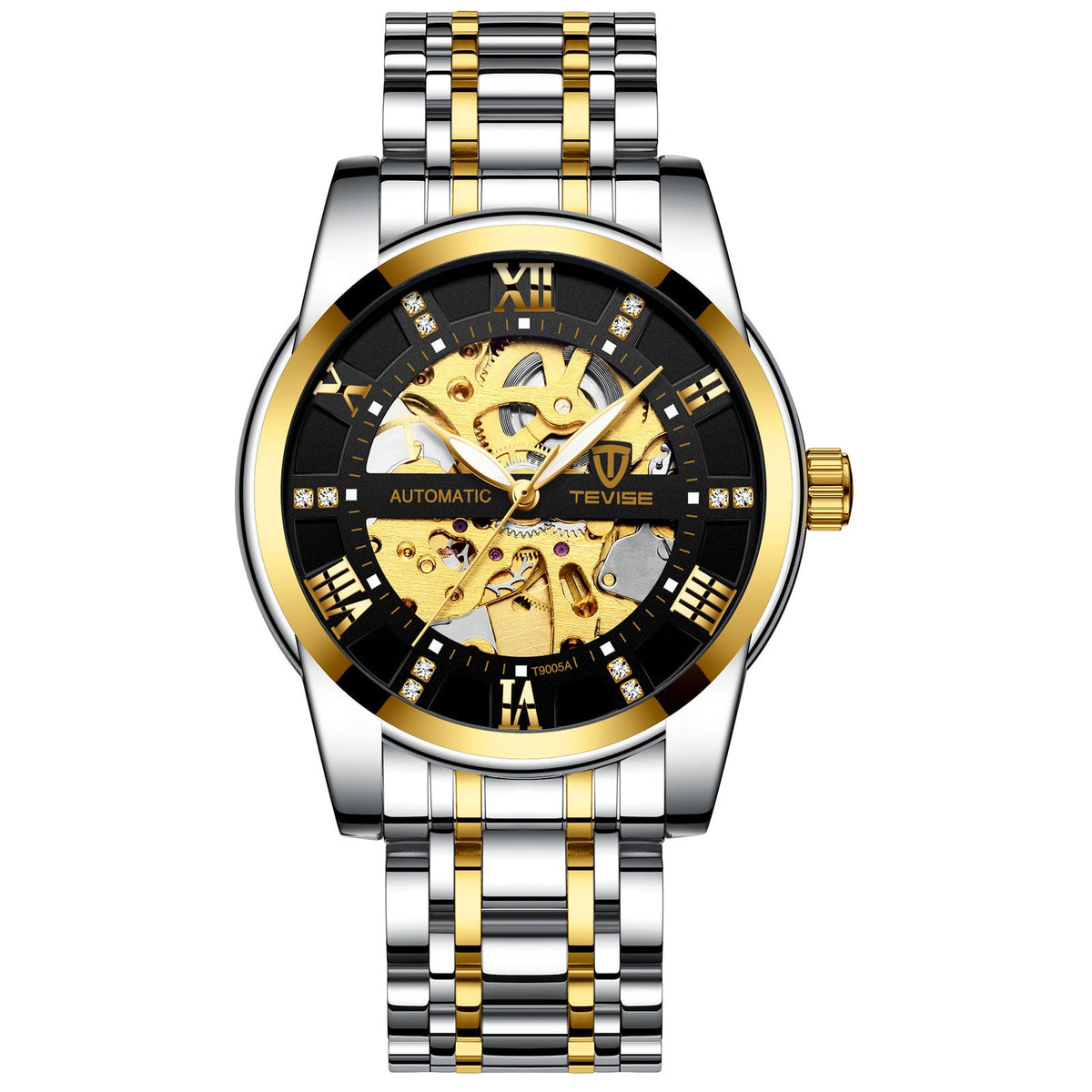 Mechanical Watch With A Hollowed-out Steel Bracelet