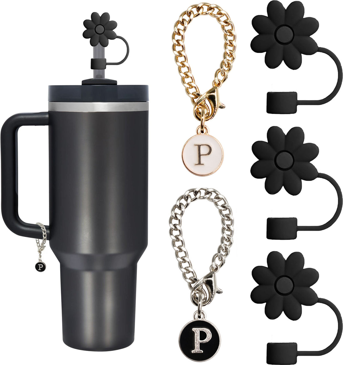Tumbler Letter Handle Charms - 5PCS
