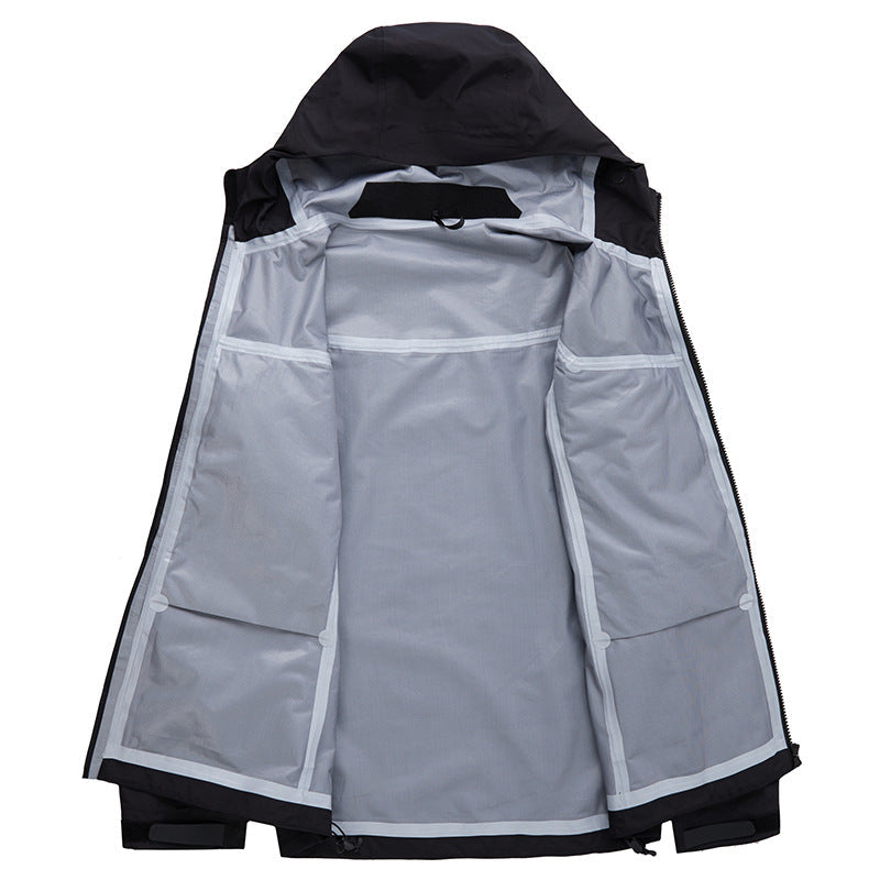 Men's Waterproof Hard Shell Jacket for Spring Hiking