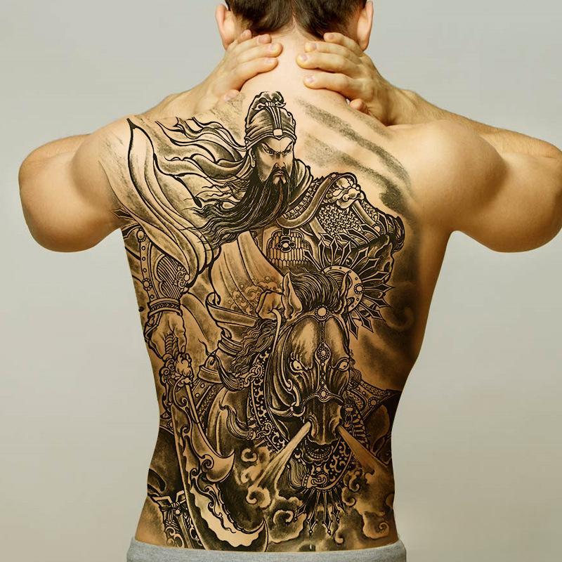 Realistic Full Back Tattoo Stickers - Waterproof Temporary Body Art Decals for Men Women