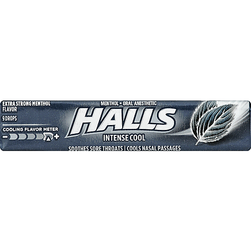 Halls Relief Max Strength Extra Strong Menthol Throat Drops, 9 Drops