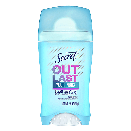 Secret Invisible Solid Outlast Clean Lavender 2.6oz
