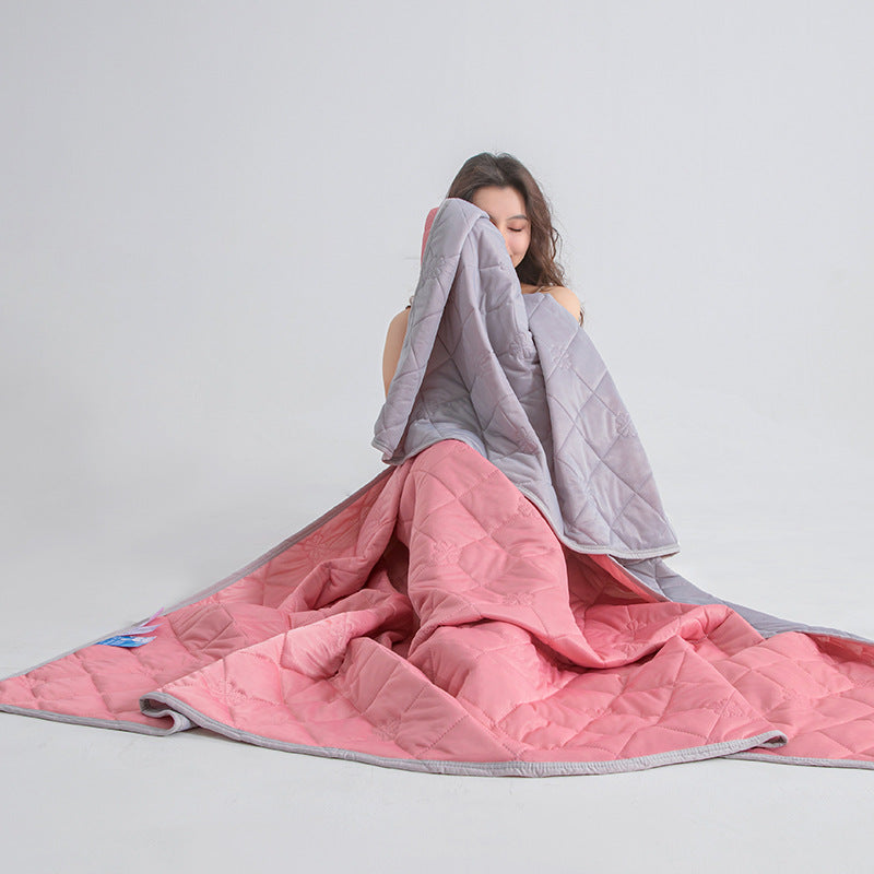 Grade A Cooling Blanket: Soft, breathable, king/queen size, summer lightweight cool comforter.