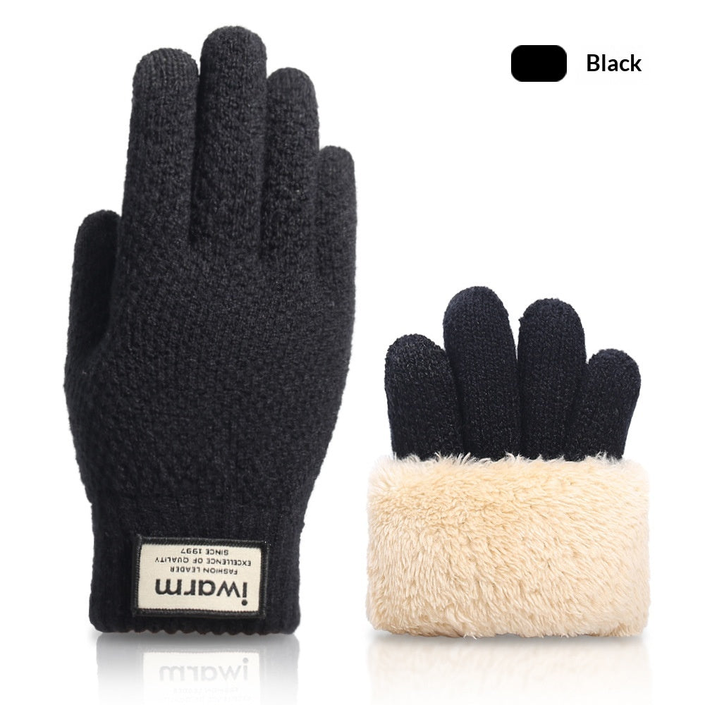 Autumn And Winter Touchscreen Gloves For Men With Fleece Lining