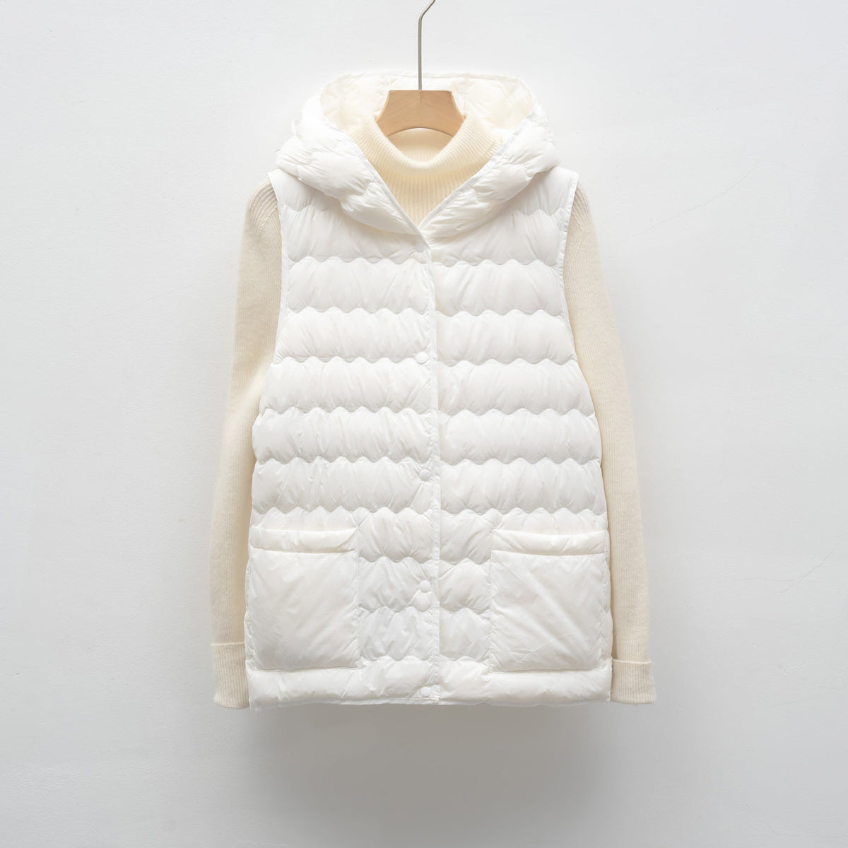 New National Standard Hooded Women's Vest For Autumn And Winter