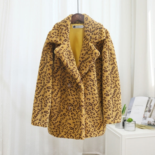 Women's Fur Coat Winter Loose Short Windbreaker Jacket