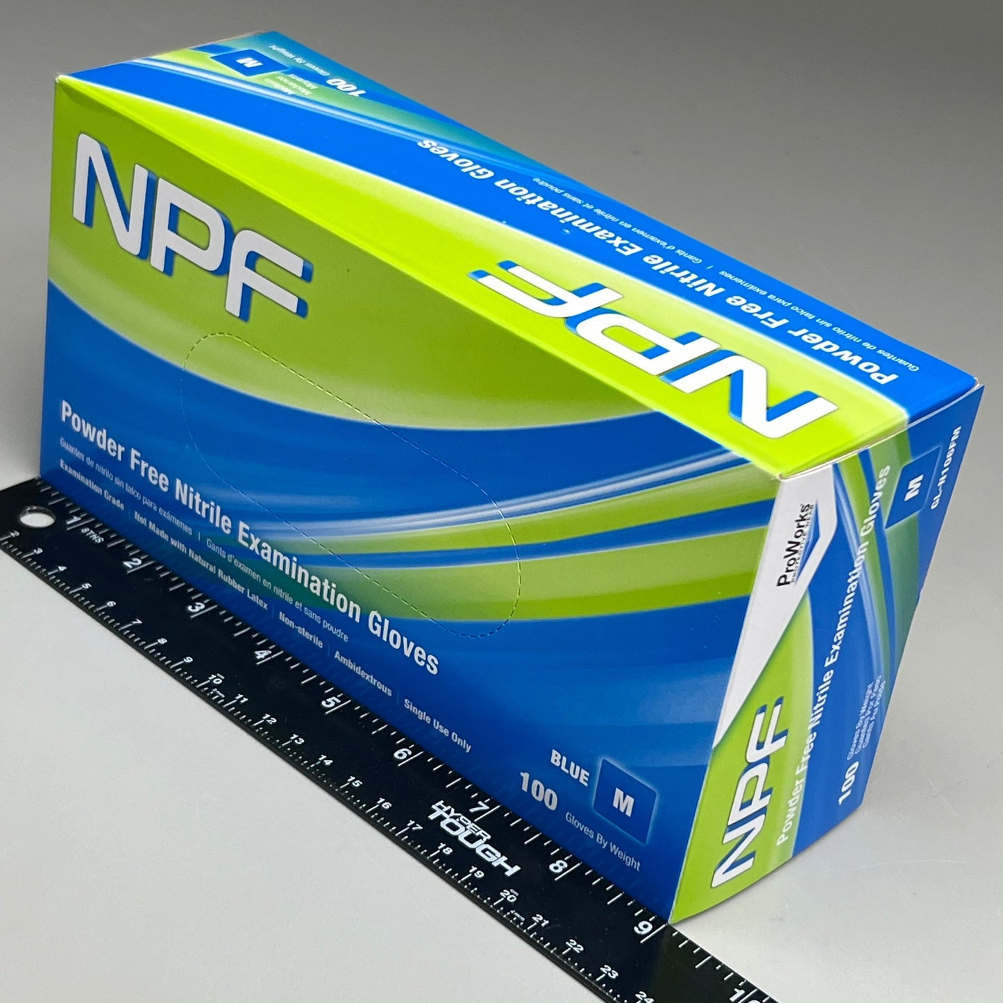 HOSPECO NPF (1,000 PACK) Nitrile Powder Free Exam Gloves Sz M Blue GL-N106FM