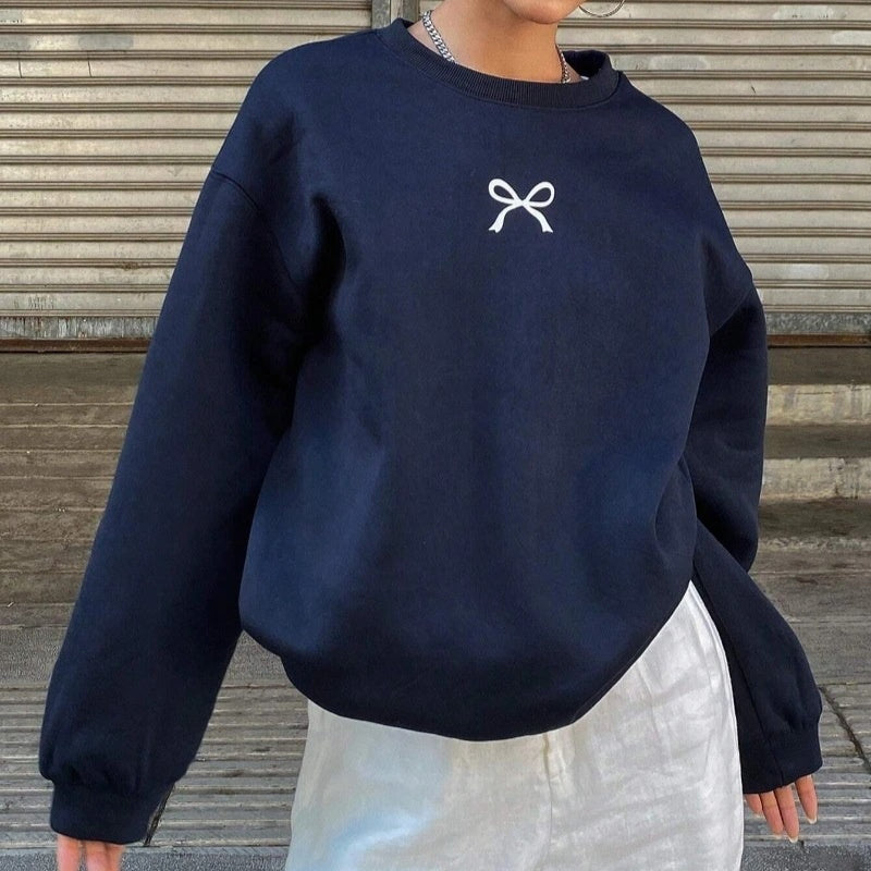 Womens Printed Pullover Casual Sweatshirt Top