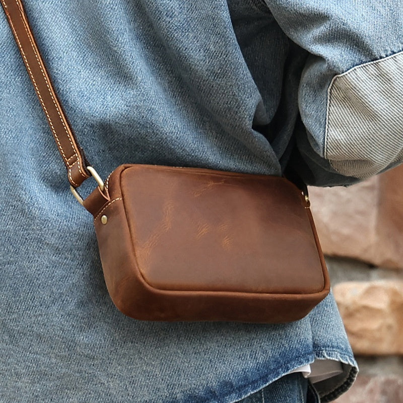 Retro Genuine Leather Men's Messenger Bag