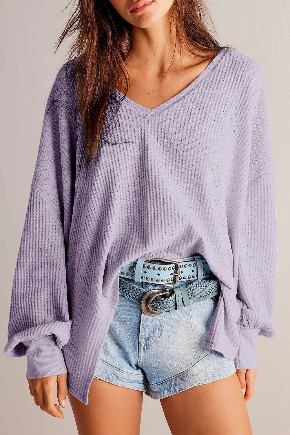 Trendy Waffle Knit Back-to-School Top