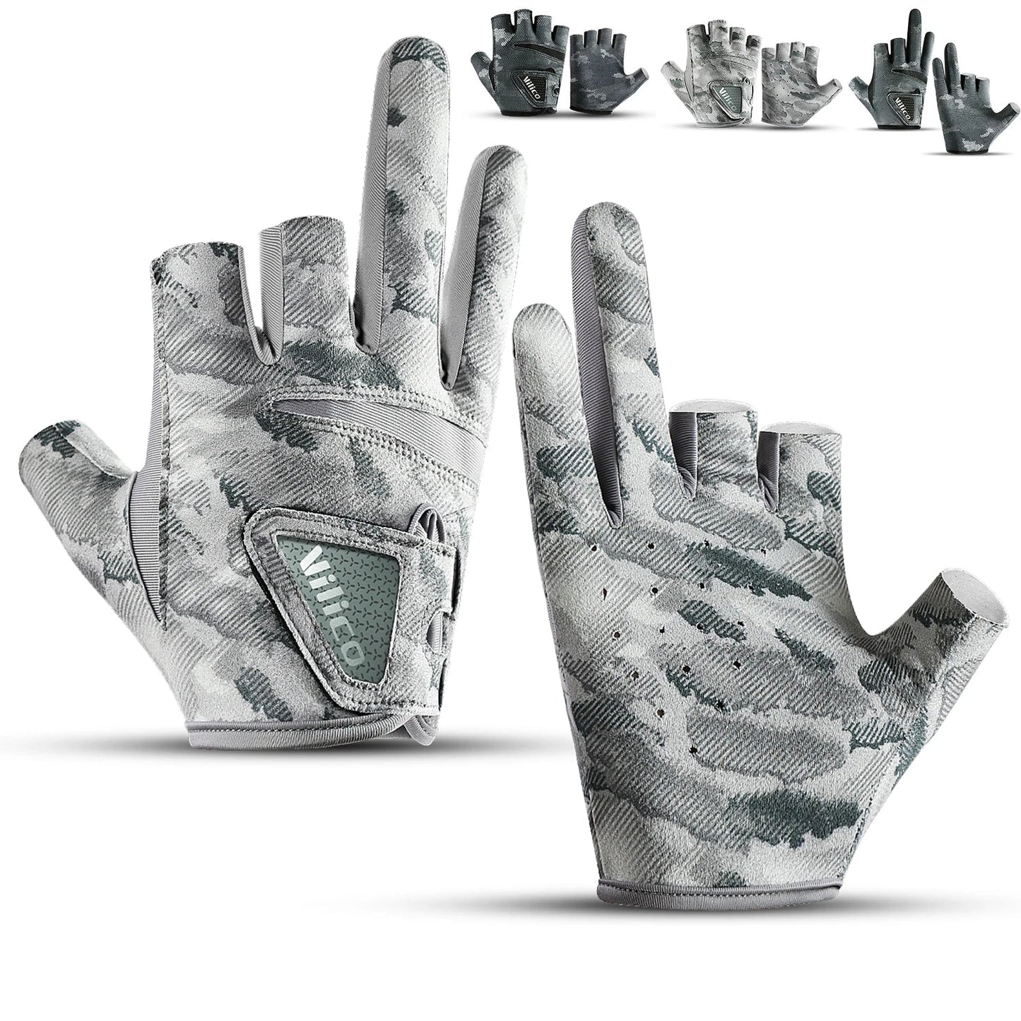 Outdoor fishing equipment - thin comfortable breathable leak proof 3-finger lure fishing gloves