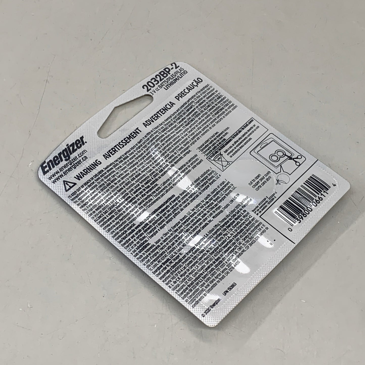 ENERGIZER (3 PACK, 6 Total Batteries) 2032 Lithium Coin Battery for Key FOB