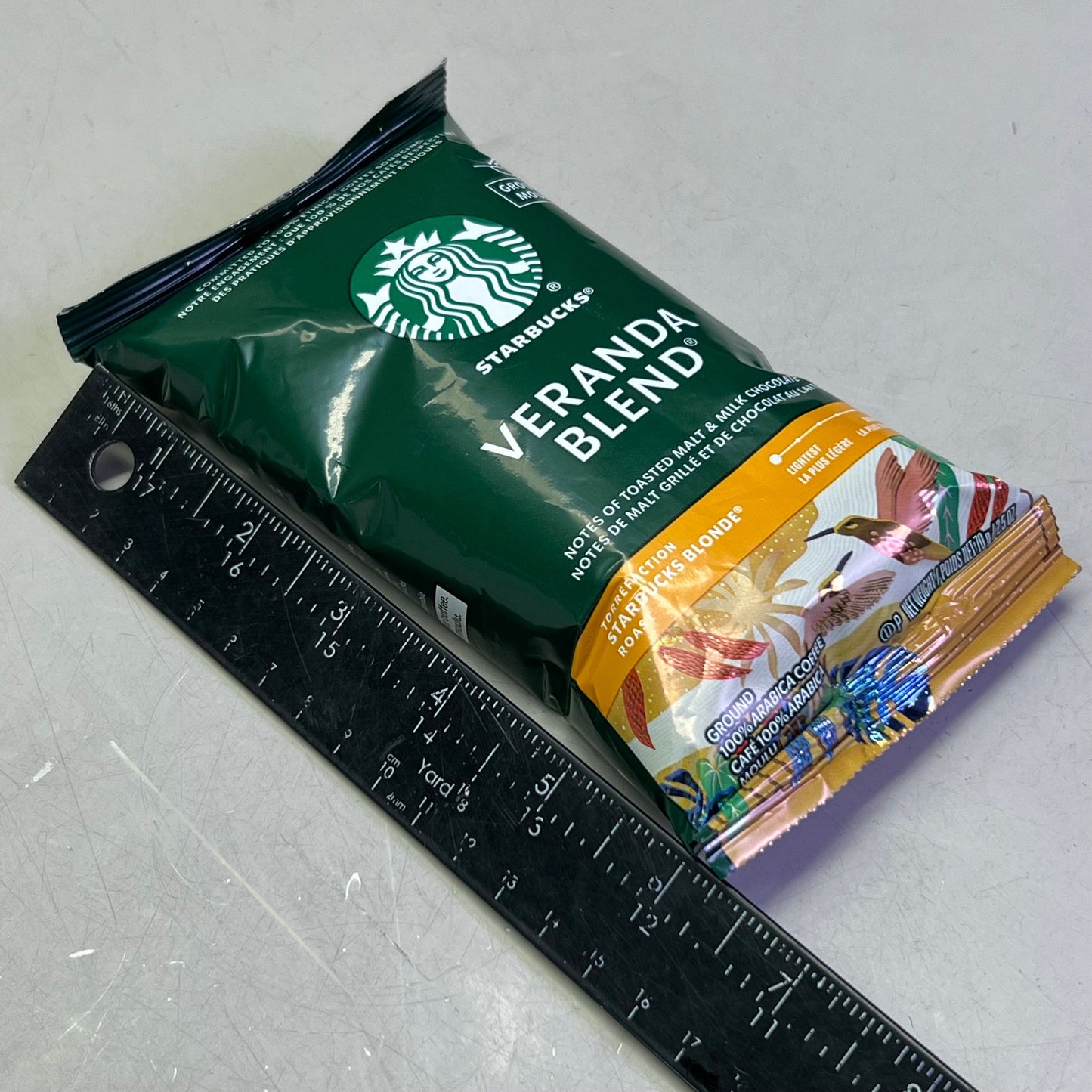 ZA@ STARBUCKS (18 PACK) Veranda Blend Ground Coffee, Blonde Roas 2.5 oz Green 11137306 BB 12/25 B