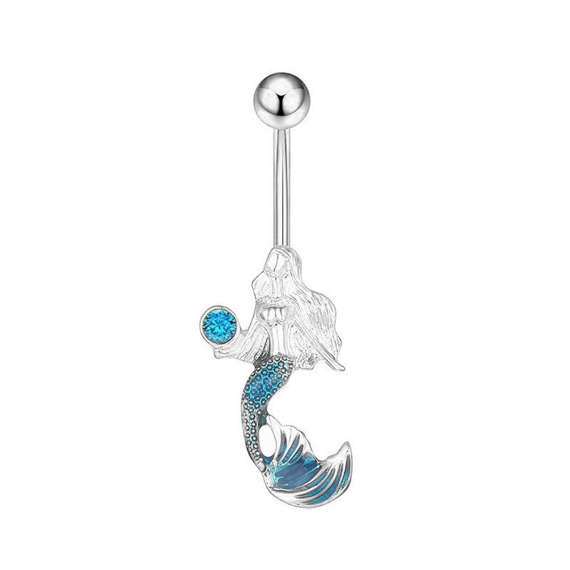 Navel Ring Creative Bat Bee Navel Buckle Navel Ring Body Piercing Jewelry