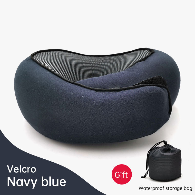 Memory Foam Neck Pillow Cervical Vertebra Travel Portable Noon Break Aircraft U Type Of Pillow Sleep Camping Pillow Carry Bag