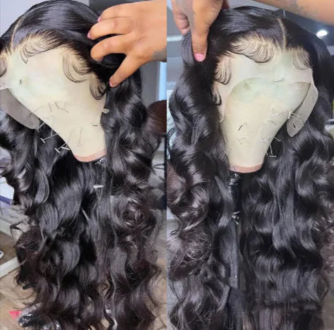Style Loft Collection Beauty Bella Long Black Curly Lace Front Wig