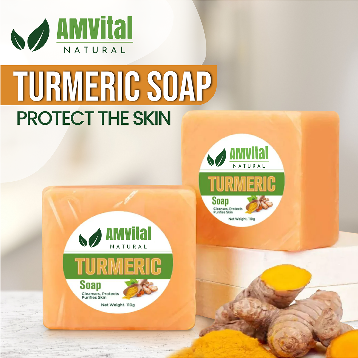 Turmeric Soap Bar for Glowing Skin (6-Pack)