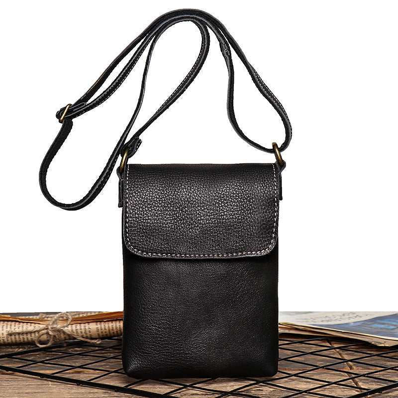 Crazy Horse Leather Crossbody Shoulder Bag