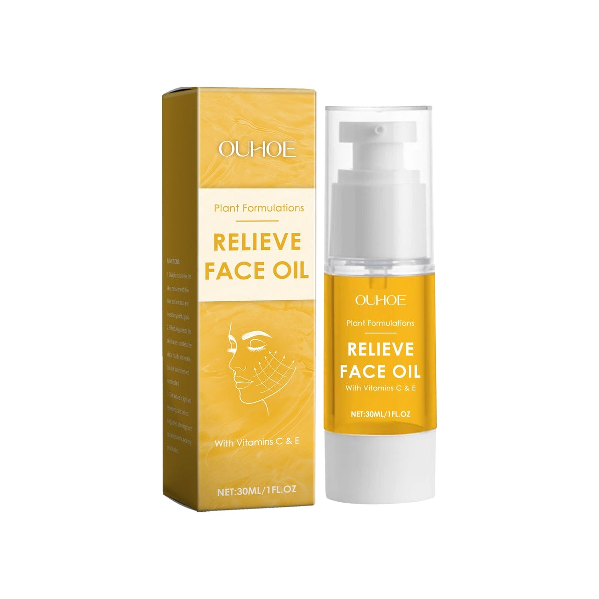 Anti aging moisturizing facial care oil