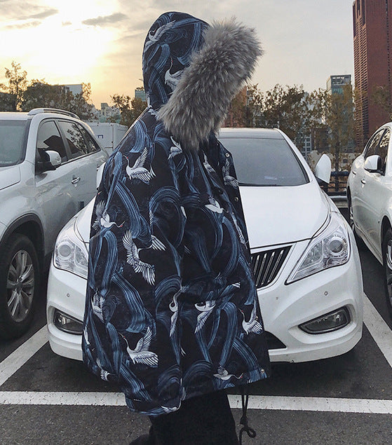 Men's Winter Thick Fur Collar Bread Jacket (Trendy Style)