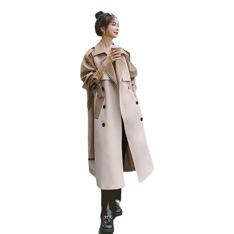British Style Mid-Length Coat Jacket for Spring & Autumn