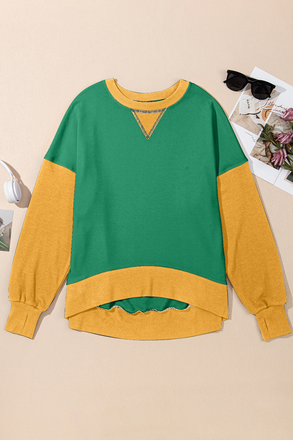 Women's Contrast Crewneck Sweatshirt