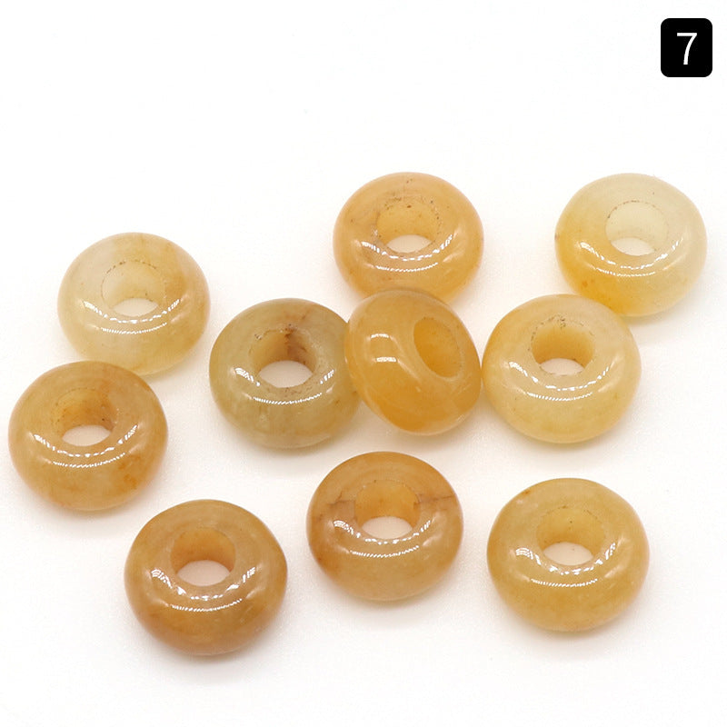 Large Hole Crystal Agate Jade Abacus Beads