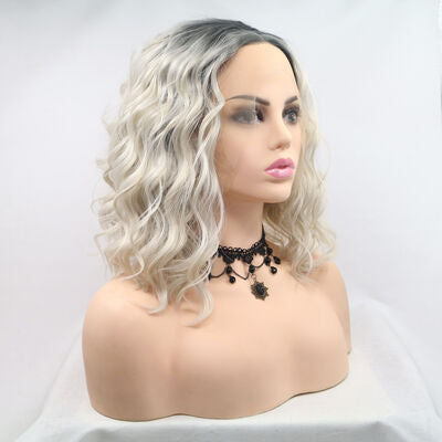 Synthetic Lace Front Mid-length Wavy Wig, 12"