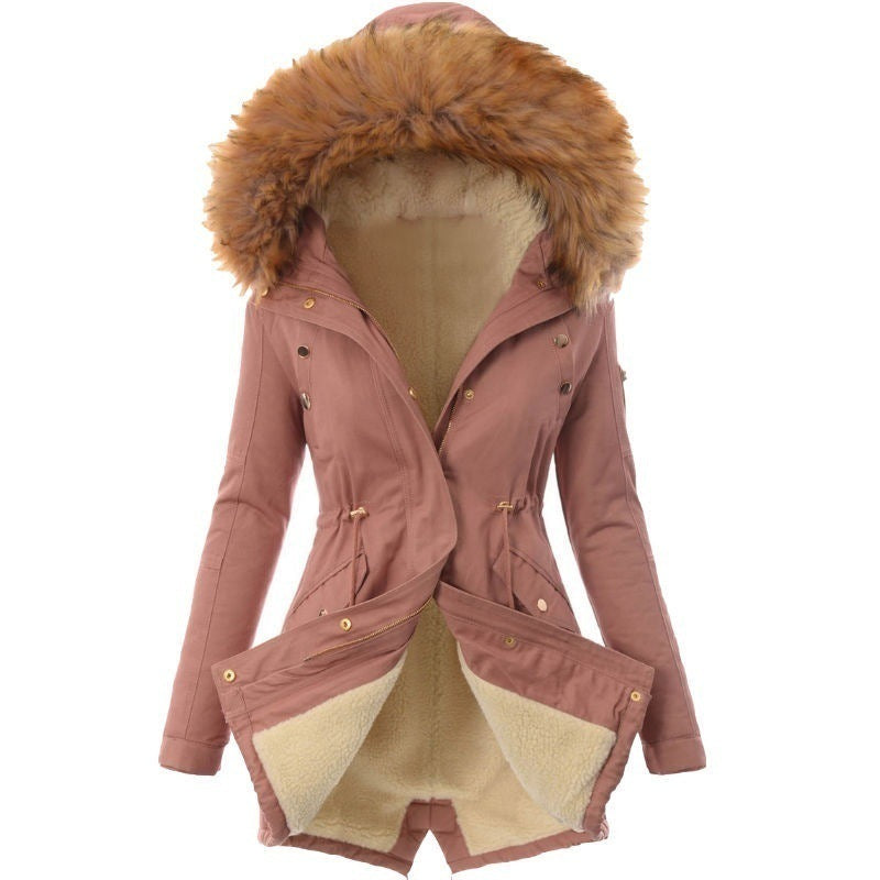Slim Warm Hooded Padded Jacket for Women