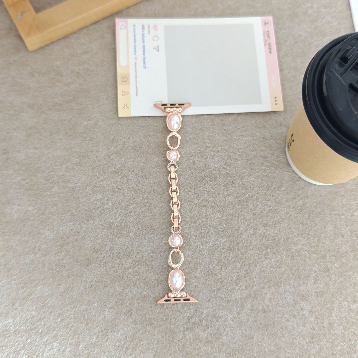 Suitable For IWatch S11 Generation Iwatch109876SE Pearl Diamond ChainStrap Xiaomi 9pro For Women