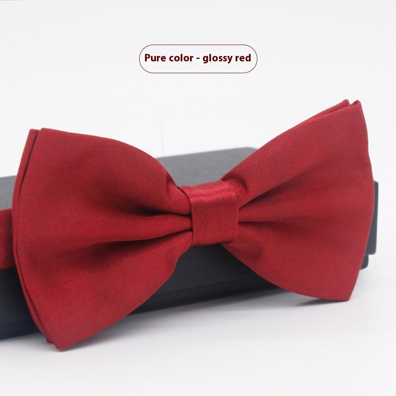 Men's Solid Color Formal Wear Wedding Business Casual Groom Groomsman Bow Tie