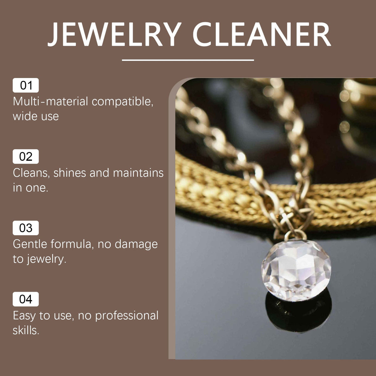 Jewelry Surface Decontamination Cleaning And Polishing Maintenance Cleaner