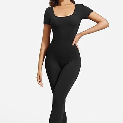 Tight Short Sleeve Rompers Sports And Fitness Running One-piece Trousers Yoga Clothes