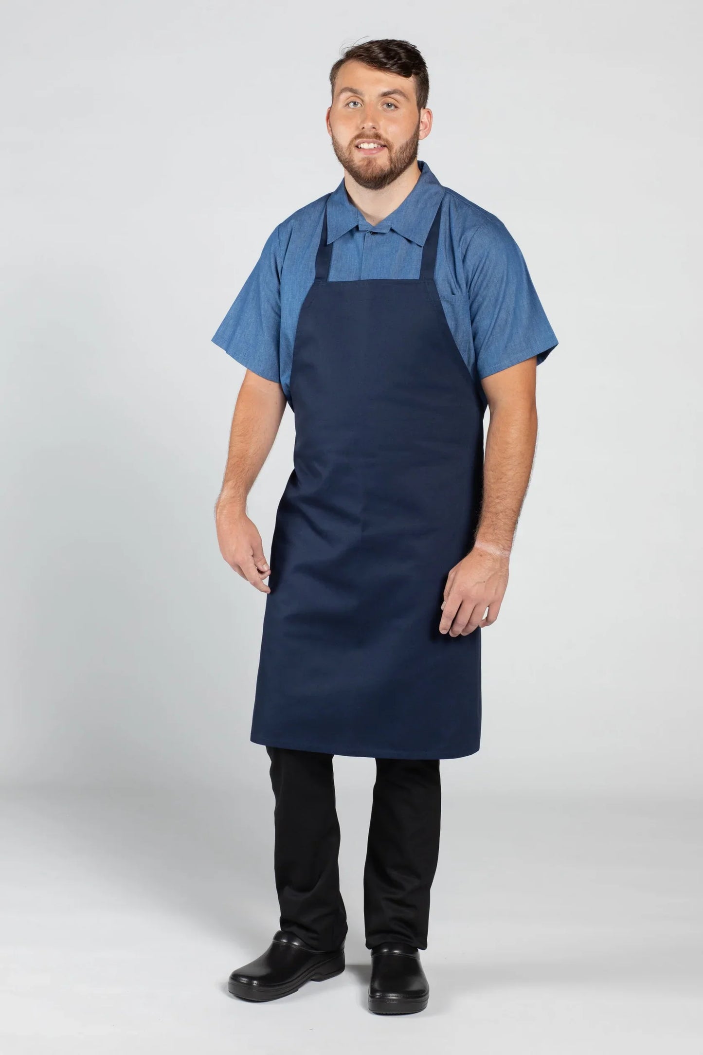 CANADIAN LINEN (12 PACK) No Pocket Industrial Aprons Navy AP0113