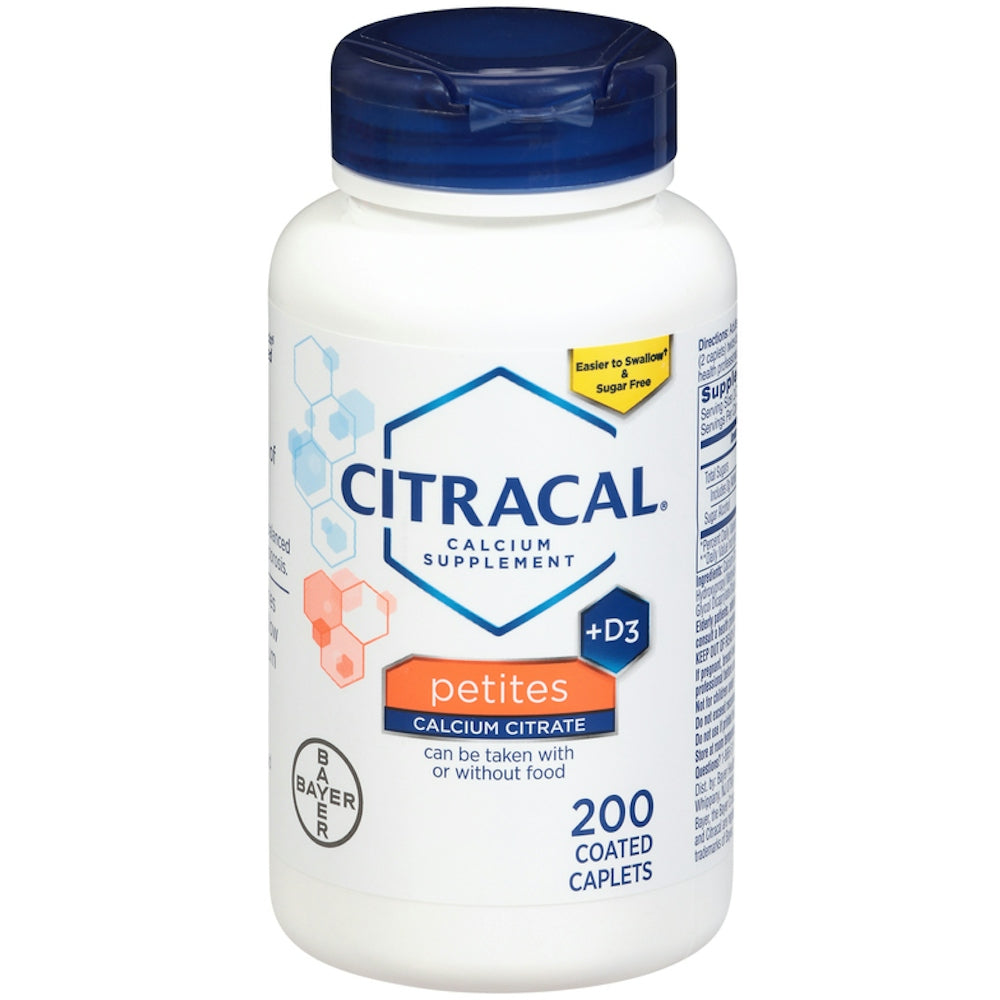 Citracal Petites Calcium Citrate Supplement with Vitamin D3, 200 Coated Caplets