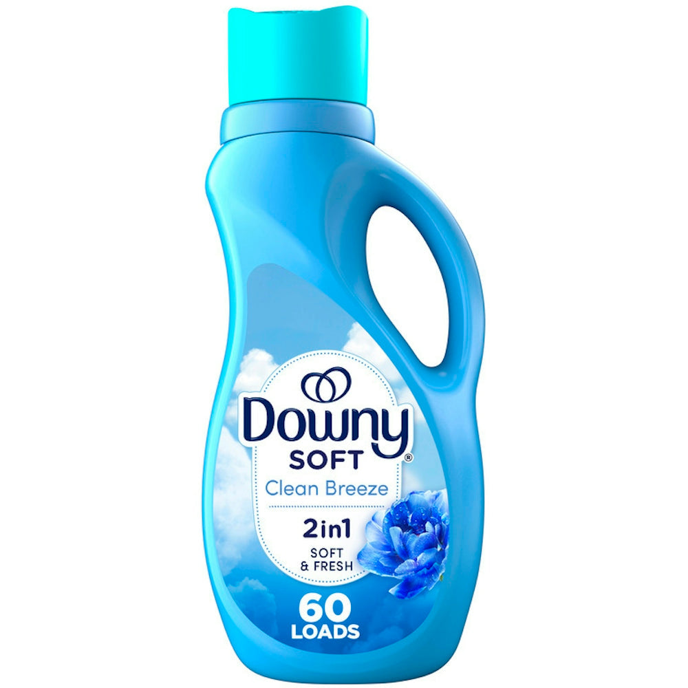Downy Soft, 2 In 1 Soft And Fresh Liquid Fabric Softener, Clean Breeze, 60 Loads 44 Fl Oz
