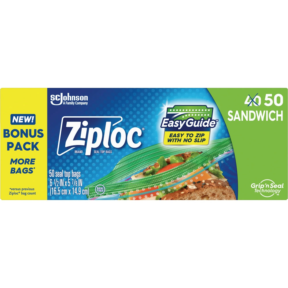Ziploc Seal Top Bags, Sandwich, Bonus Pack