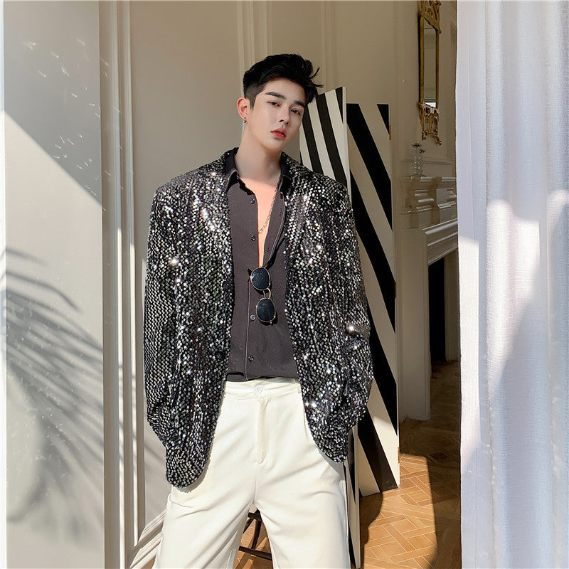 Bling Sequin Stage Performance Suit Jacket for Groups