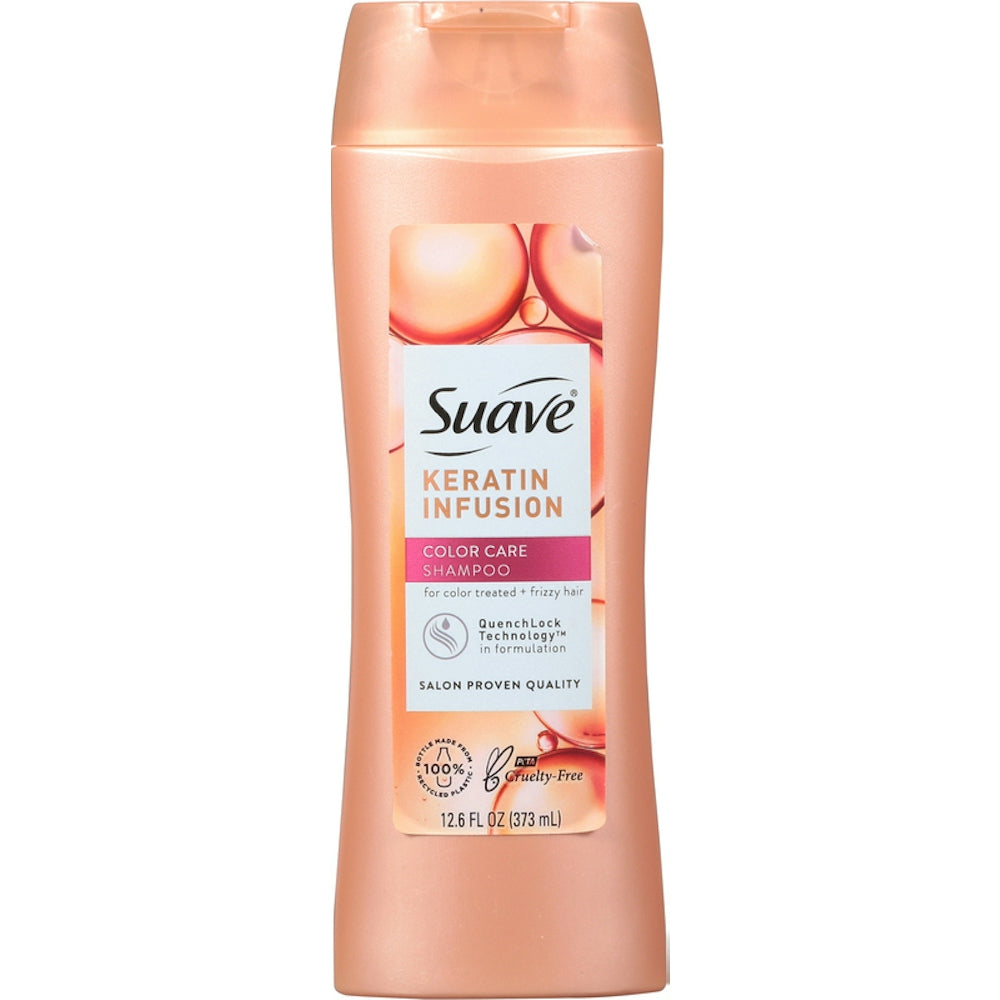 Suave Keratin Infusion Color Care Shampoo 12.6 Fl Oz Bottle
