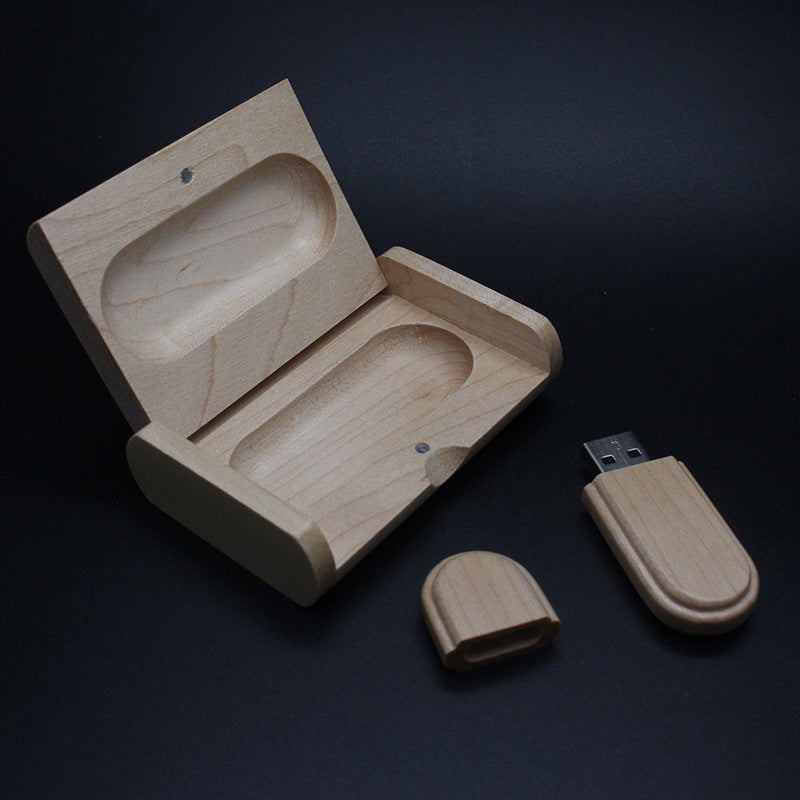 Customized Logo-Printed Wooden USB Drives for Business Gifts