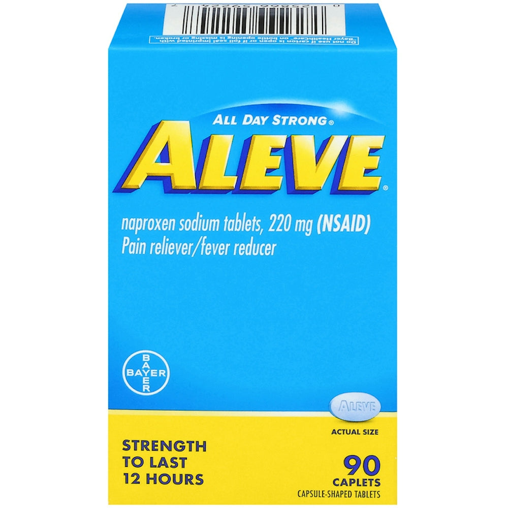 Aleve Pain Reliever & Fever Reducer, 220mg Naproxen Sodium, 90 Count Caplets
