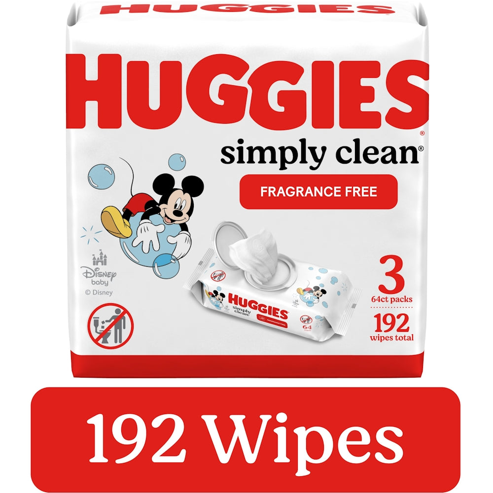 Huggies® Simply Clean® Fragrance-Free Baby Wipes, 192-Pack