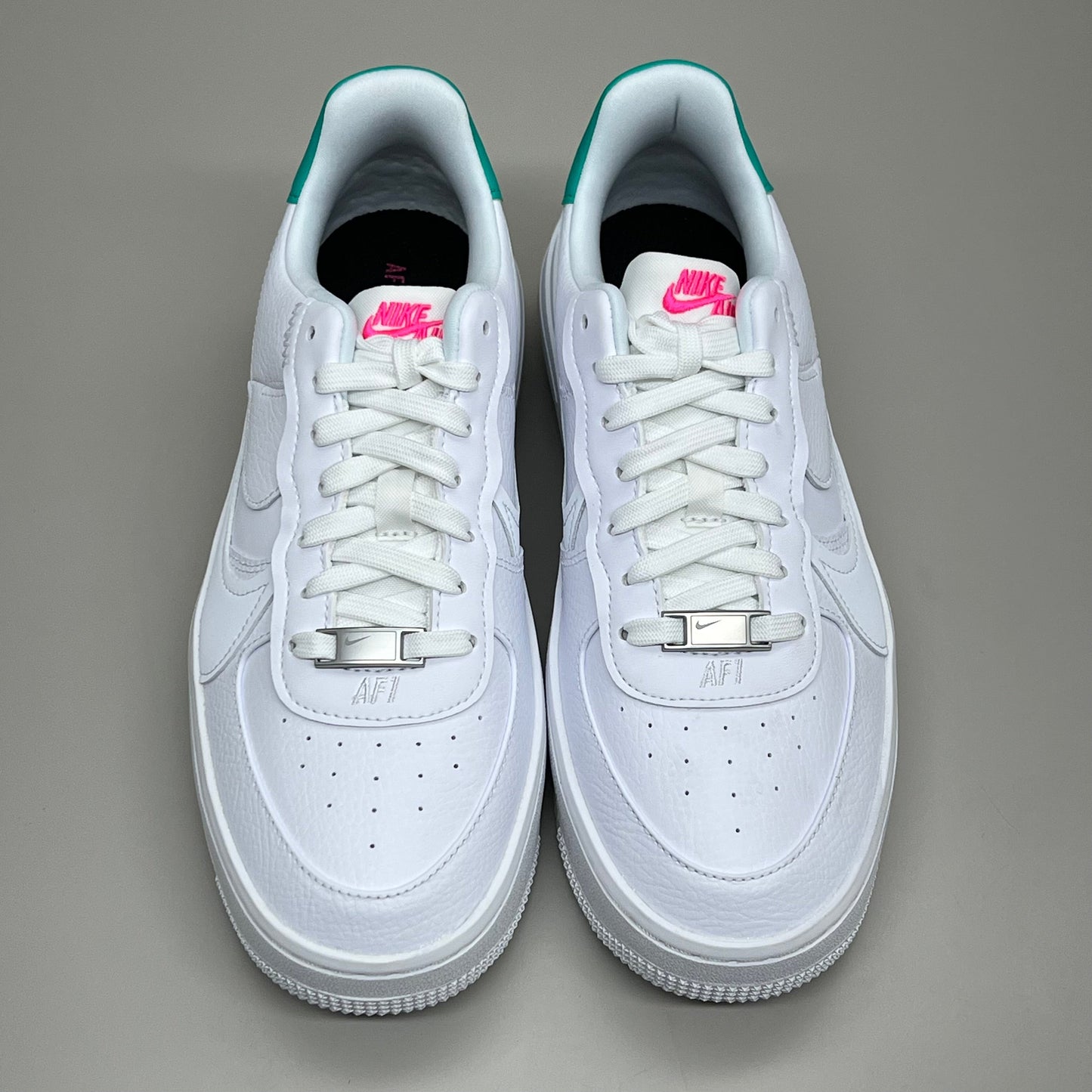 NIKE Air Force 1 PLT.AF.ORM Tapered Toe Sz Women's 7.5 White/Pink/Blue FN7180-100