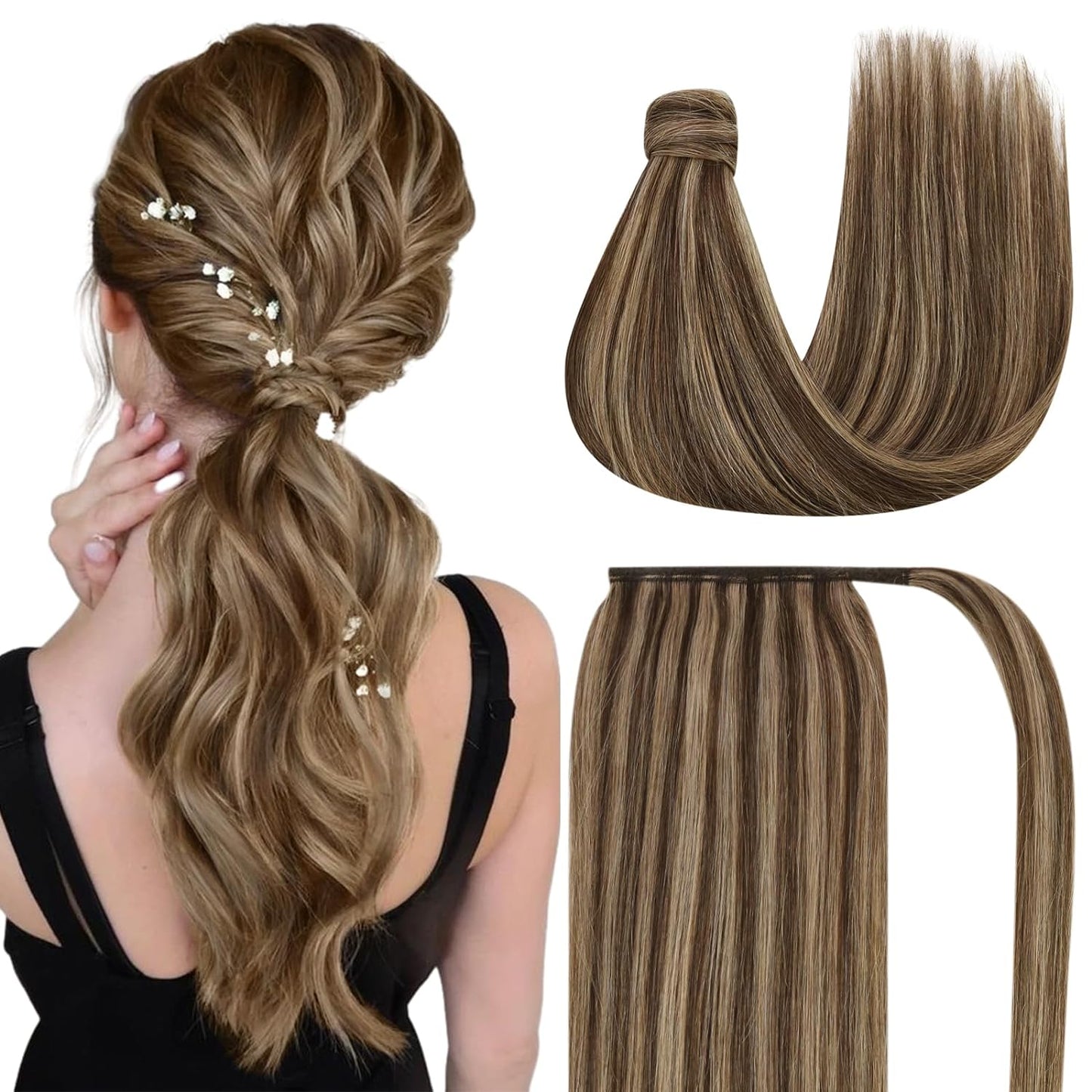 VIP PONYTAIL  / Silky 18"  100% Human Hair