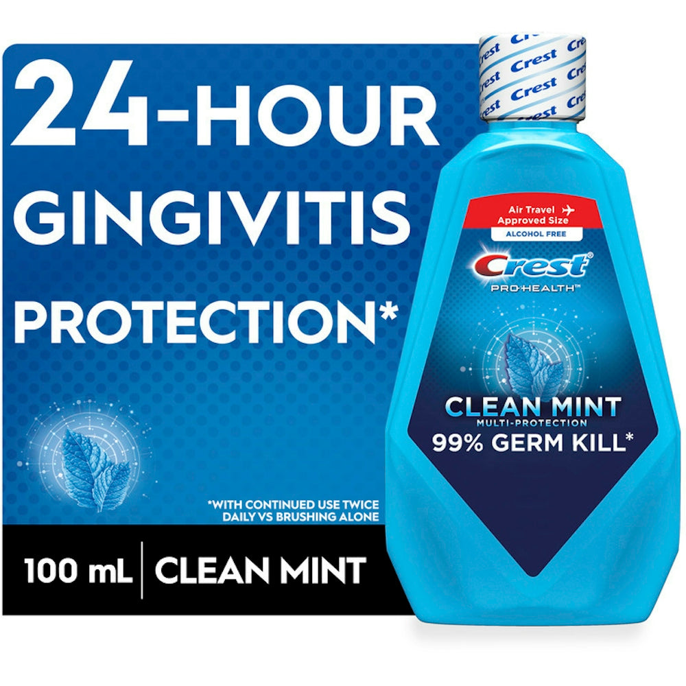 Crest Pro Health Multi Protection Clean Mint CPC Travel Size, 12 x 3.3 Fl Oz