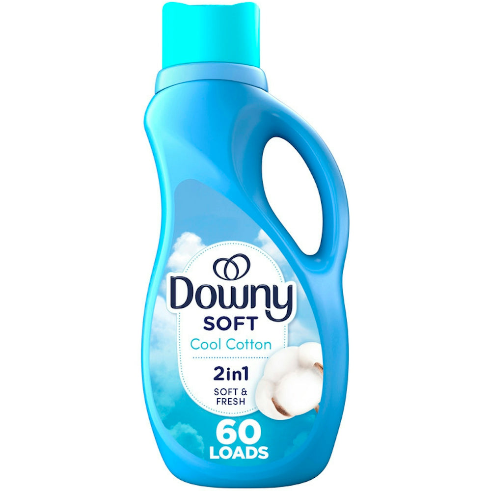 Downy Soft Cool Cotton 2 In 1 Fabric Softener, 60 Loads, 44 Fl Oz