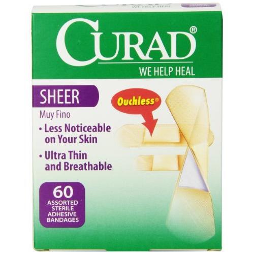 Curad Sheer, Assorted Sizes, 60 Count